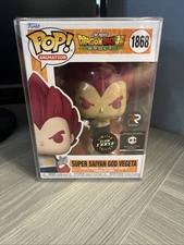 Funko Pop! Dragon Ball Super Saiyan God Vegeta #1868 Mint Chalice PR GITD Chase