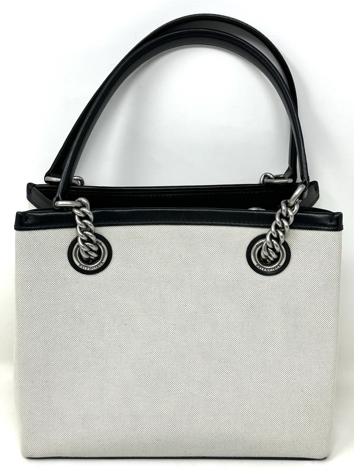 Balenciaga 759941 Naturel Duty Free Small Logo Tote Bag Purse Entrupy Certified thumbnail 5