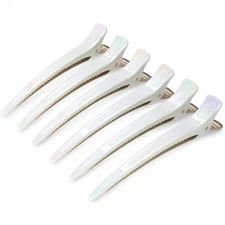 Extended Sectioning Hair Clips W/Built-In Silicone Band, 4.8" No-Crease Non-Slip