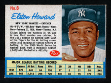 1962 Post Cereal Elston Howard #8 Baseball Card - New York Yankees