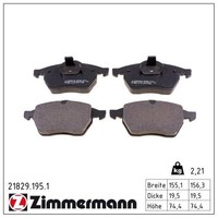 Zimmermann 21829.195.1 Bremsbelagsatz, Scheibenbremse FüR Opel Saab