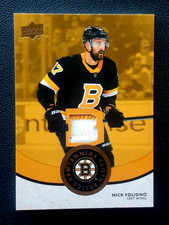NICK FOLIGNO 2023-24 UPPER DECK BOSTON BRUINS CENTENNIAL CLOTH RELICS #33/49 067