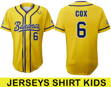 Savannah Bananas RYAN COX Baseball Jersey kids size S-5XL BTT518