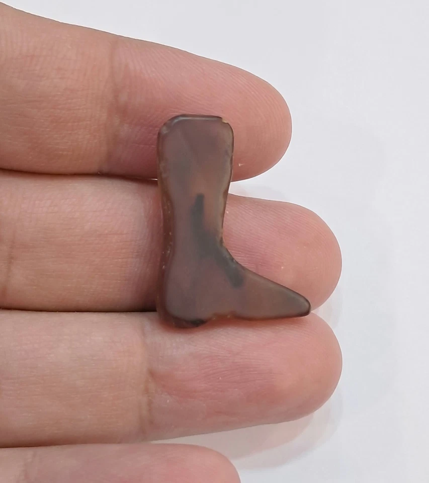 Rare Ancient Egyptian Antique Carnelian Agate Left Leg Amulet BC Egyptology - Image 2 of 2