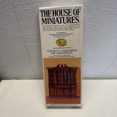 The House of Miniatures Chippendale Breakfront Kit No. 40048  New And Sealed