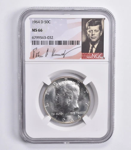 MS66 1964-D Kennedy Half Dollar 50c NGC Special Lbl