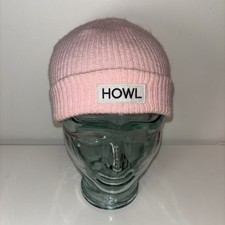 HOWL Beanie Hat Womens Unisex Pink Logo  Rare Coquette Apes Ski Barbie Streetwea