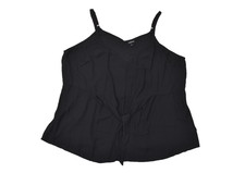 Torrid Women's Plus Size 3 Black Georgette V-Neck Tie Front Cami Tank Top