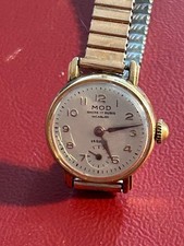 MOD DamenuhrAncre 17 Rubis Incabloc Swiss Gold 20mic Strechband gold Handaufzug