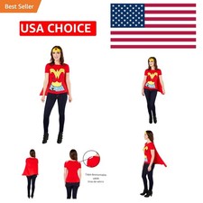 Adult XL Wonder Woman Outfit with Cape  Crown Tiara - Perfect for Halloween