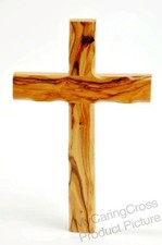Olive Wood Catholic Cross 10 Inches 