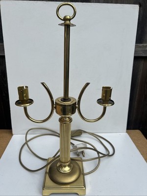 Vintage Messing Kandelaber Tischlampe