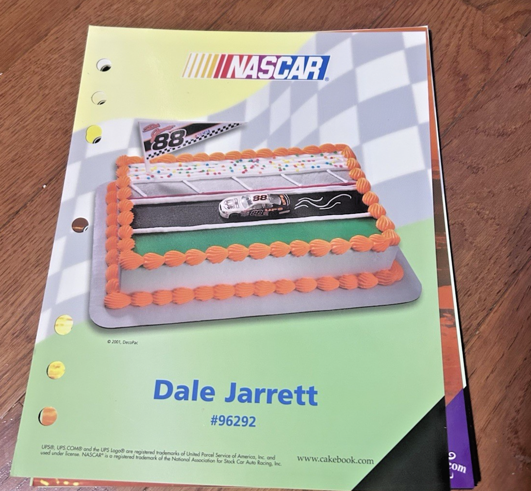Cake Topper Add Background Dale Jarrett NASCAR Cake Insert DisplayNo cake topper not edible | eBay