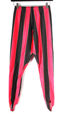 Vintage 1990s Red Black Running Pants Leggings Spandex Mens Medium USA