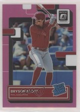 2022 Panini Donruss Optic Rated Rookie Pink Prizm Bryson Stott #134 1a11