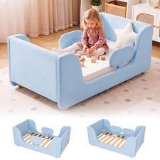NAIZEA Low Profile Bed Frame with Rails Montessori Floor Bed For Toddler Kids