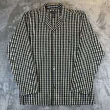 Polo Ralph Lauren Sleepwear Shirt Mens M Plaid Long Sleeve Top Pony Pajama