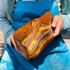 7.52LB  Large Natural Tiger's Eye Stone Quartz Crystal Specimen Mineral Healing