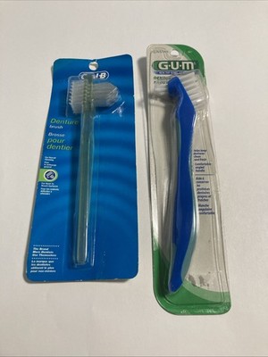 Lot of 2 Gum & Oral B  Denture Brush  --New Old stock.