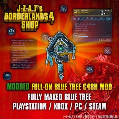 Borderlands 4  MODDED BLUE SKILL TREE C4SH CLASS MOD BL4 GEAR ITEMS PC-PS-XBOX 