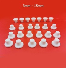 White Round Solid Silicone Rubber Seal Hole Plugs End Caps Seal Bung 3mm -14.1mm