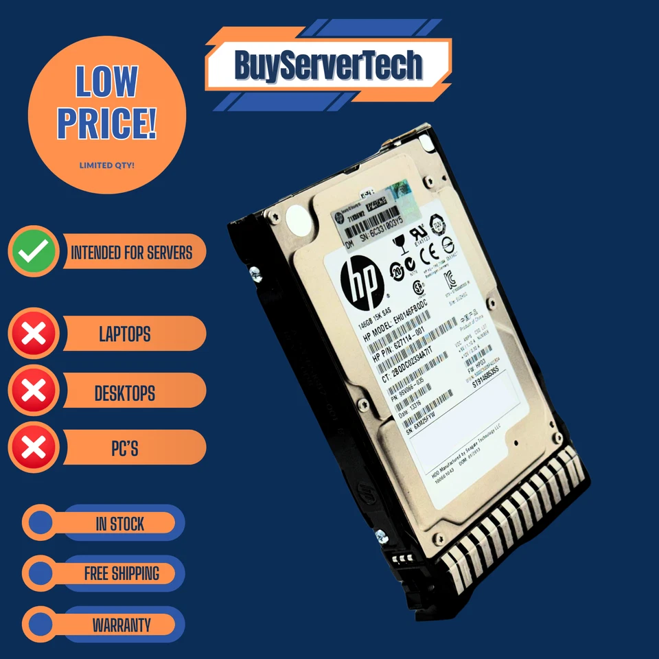 HP 652605-B21 146GB 15K SAS 6Gbps 2.5" HDD G8 G9 Enterprise 653950-001 | 0HRS - Image 3 of 4