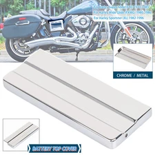 Chrome Battery Top Cover For Harley Sportster 883 Super Glide FX Low Rider FXS