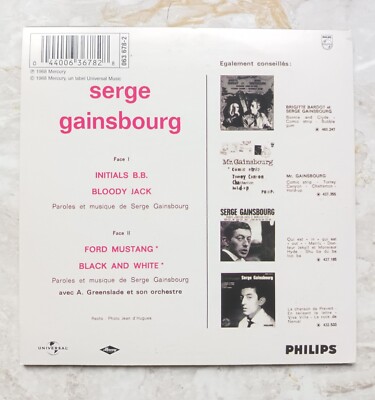 SERGE GAINSBOURG - Initials BB - CD / EP Vinyle réplica | eBay