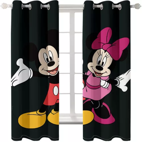 Tende oscuranti spesse per bambini Topolino e Minnie anello termico occhiello superiore - Foto 14 di 53