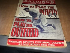 1928 Spalding's How to Play the Infield and Outfield Baseball Guide Ty Cobb Cove