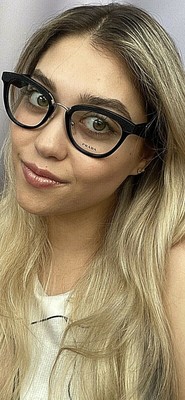New PRADA VPR 2RS 1AB-1O1 Black 51mm Women s Eyeglasses Frame
