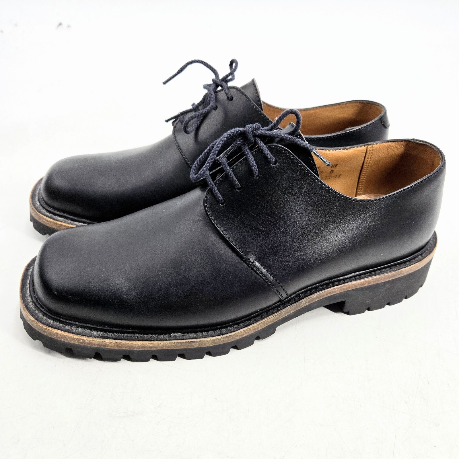 SAOLA J.M. Scarpe Oxford Weston Derby da uomo US 8 W nere in pelle suola a strappo taglia UK 7 D