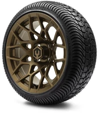 MODZ 14" Blitz Matte Bronze Golf Cart Wheels and Tires (205-30-14) Set of 4