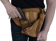 Pistol Concealment Gun Holster Fanny Pack CCW Concealed Carry Molle Webbing