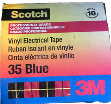 3 ROLLS - 3M Scotch Vinyl Electrical Tape BLUE 35 3/4 in. x 66 ft 10836
