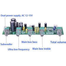 1PCS NE5532 Subwoofer Preamplifier Board HiFi 2.1 Preamp Tone Board Treble Bass