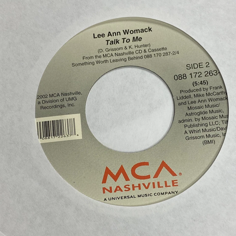 Lee Ann Womack - Forever Everyday / Talk to Me - 2002 MCA Nashville 45 RPM VG+ - Image 2 of 2