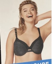 Warner's Simply Perfect Women's Full Figure Cooling Wire Bra Gray 40DDD