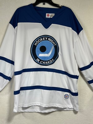 Vintage Hockey Night In Canada CBC Sports Men's White Jersey