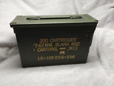 Military Metal M19A1 Ammo Can, .30 cal,  7.62mm Genuine Military *100s of Uses*