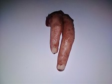 Horror movie prop silicone severed finger film quality gore splatter zombie spfx
