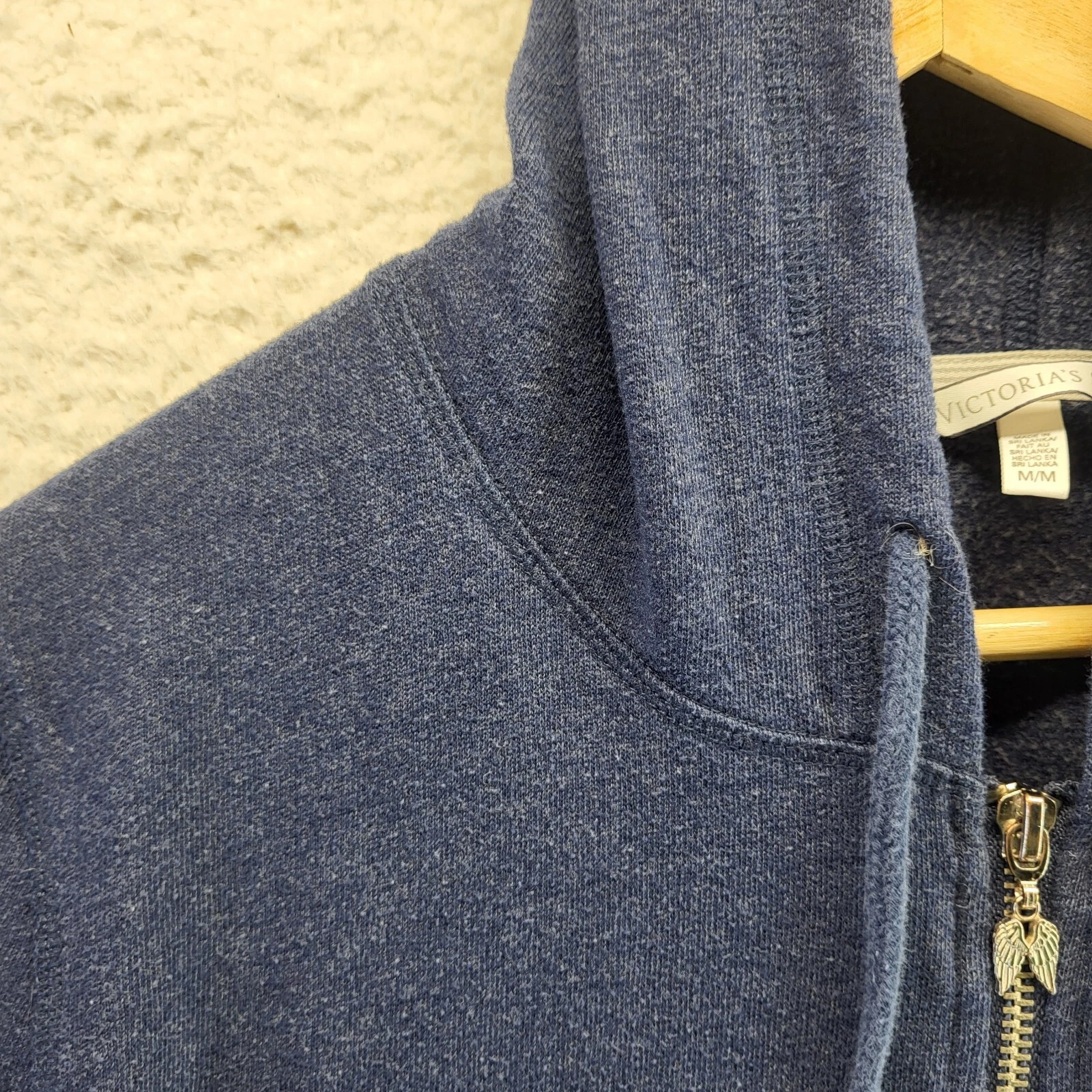 UNDERCOVER Felpa con cappuccio e zip Victoria's Secret Supermodel Essentials Angel Wings blu medio