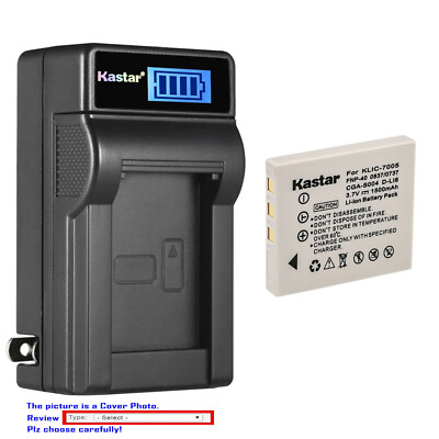 Kastar Battery LCD Wall Charger for Pentax DLi8 DBC8 Optio S5z Optio S6 Optio S7