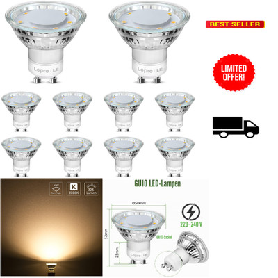 Lepro GU10 LED Reflektorlampe 4W Warmweiß 2700K