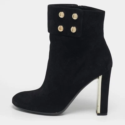 Bottines cloutées en daim noir Gucci taille 39 - Photo 1/4