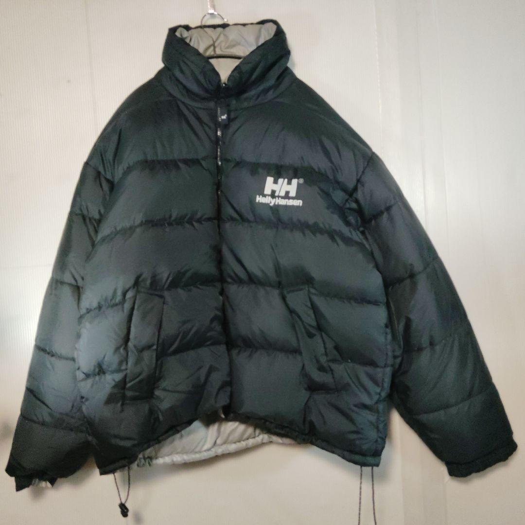 Helly Hansen 90s Reversible Down Jacket Black Sil… - image 1