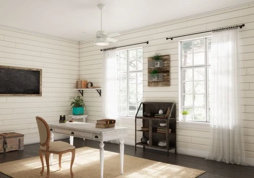 Hunter Fans - Loki-4 Blade Ceiling Fan with Light Kit and Pull Chain in Casual - Picture 3 of 4