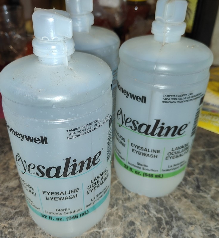 Eye Saline Eye Wash Safety Solution 3 Bottles* READ Description for Details