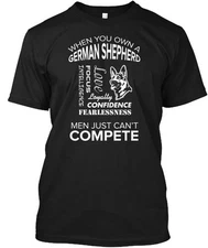 Gsd Men Can't Compete T-Shirt Made in the USA Size S to 5XL