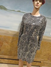 VINTAGE APPAREL SEQUINED EVENING DRESS " NITE LINE " size 8 SILK LINED
